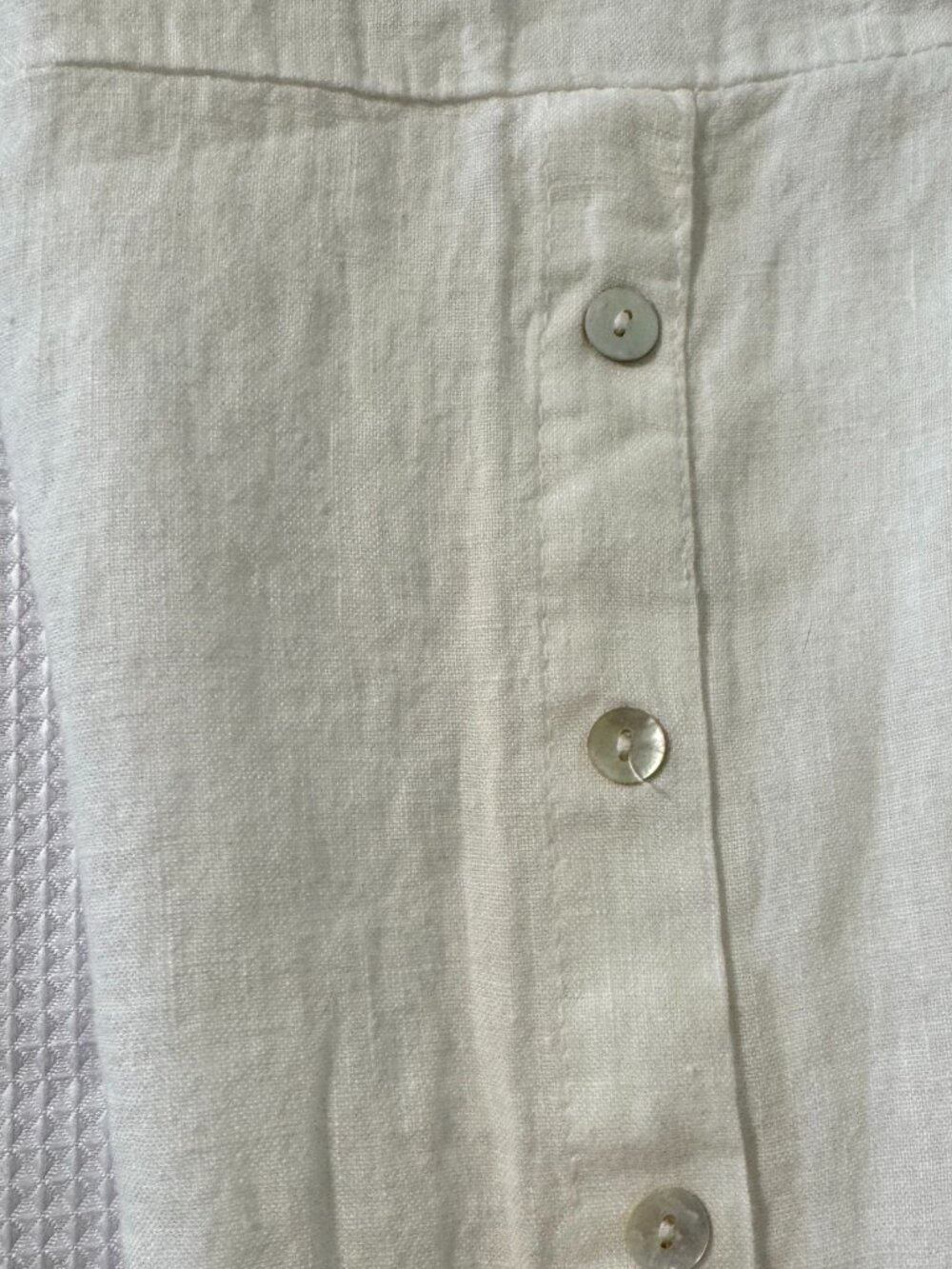 TERZO MILLENNIO Made in Italy White Linen Top 1X NWT - Picture 10 of 10
